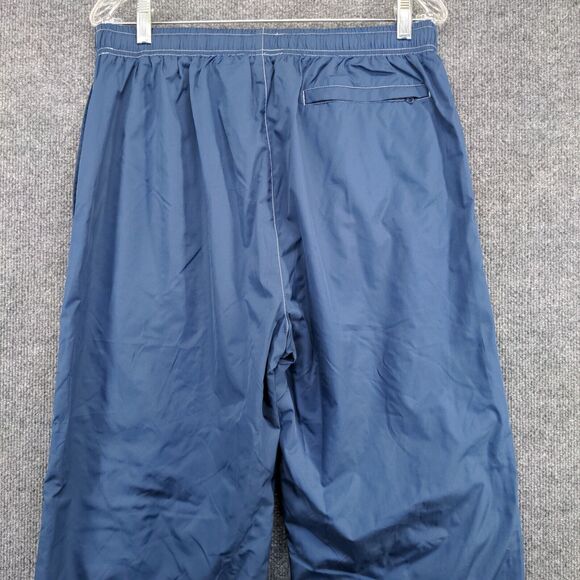 Travel Smith Men's Track Pants Blue Large Drawstring Waist Ankle Zip Mesh Lined - Picture 5 of 12
